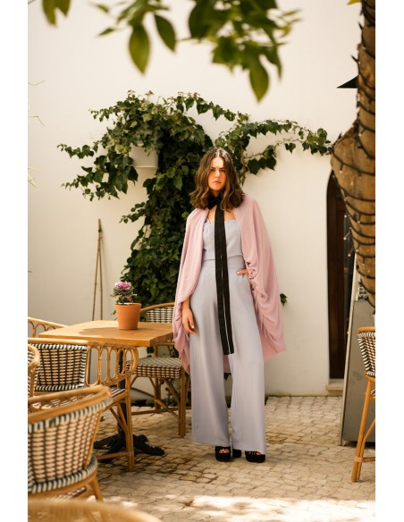 Pantalón largo recto lavanda con bolsillos para ocasiones especiales Pantalón largo recto lavanda con bolsillos para ocasiones especiales