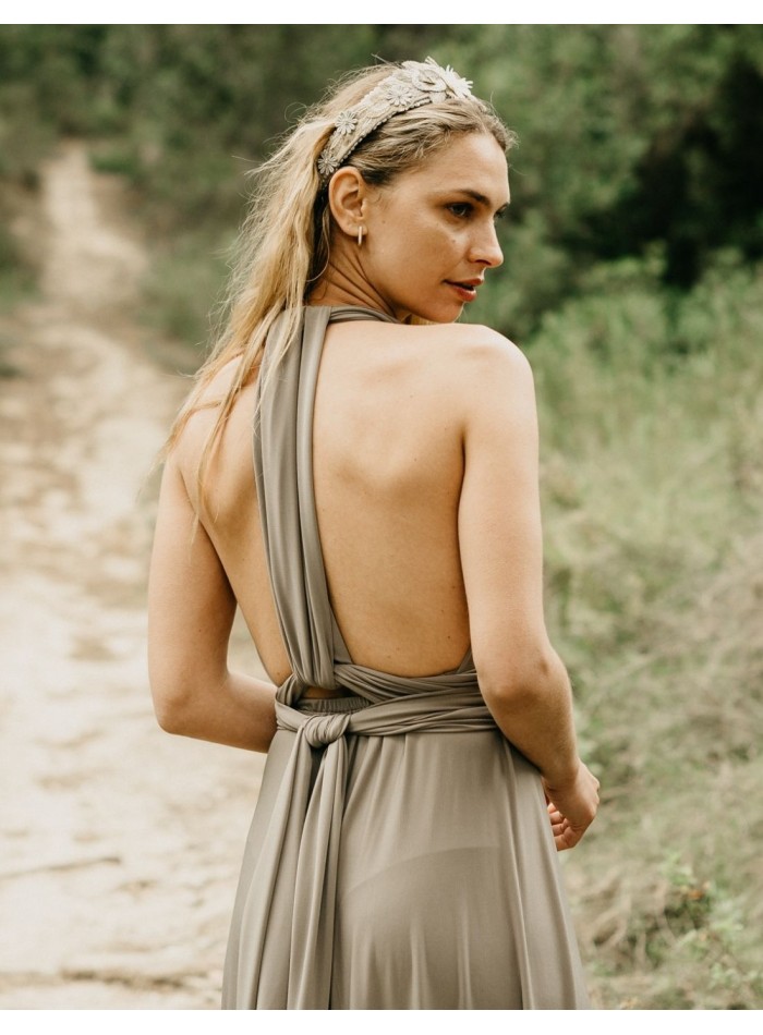 Robe longue de fête multipositions avec fente...