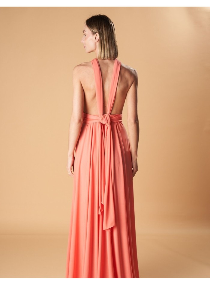 Robe longue de fête multipositions avec fente...