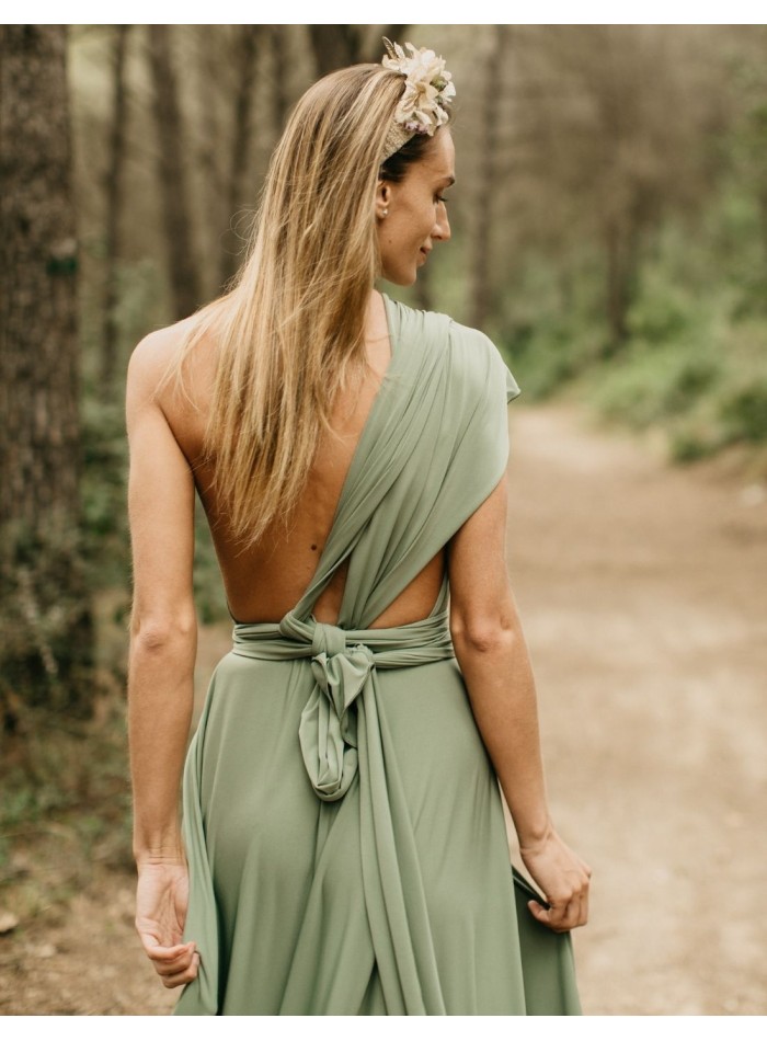 Vestido largo de fiesta multiposición con...