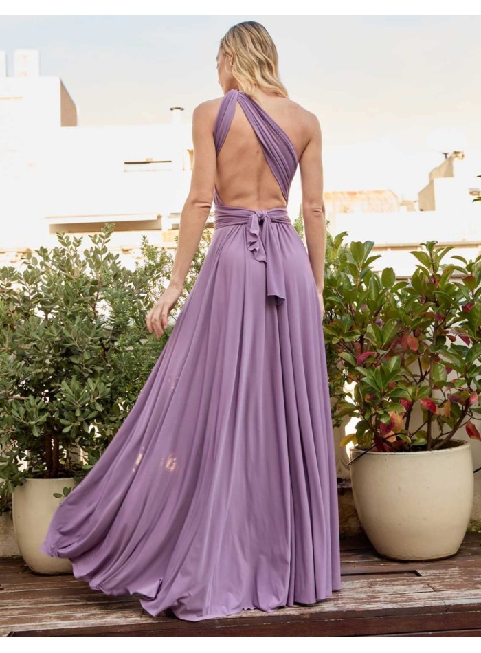 Vestido largo de fiesta multiposición con...