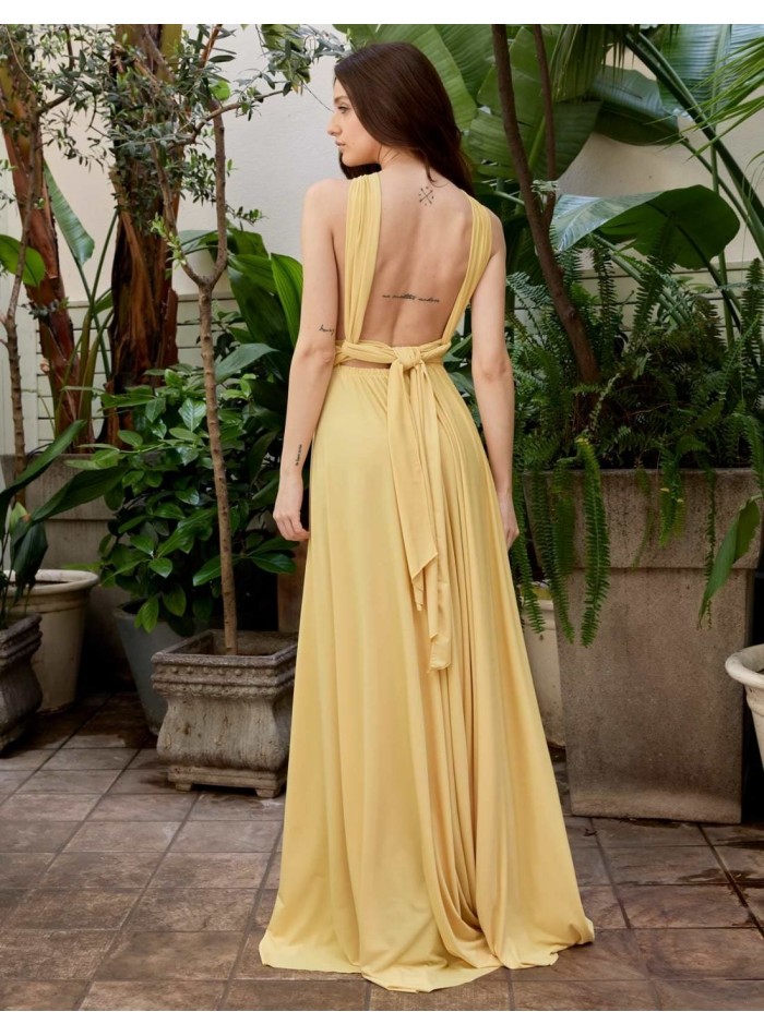 Vestido largo de fiesta multiposición con...