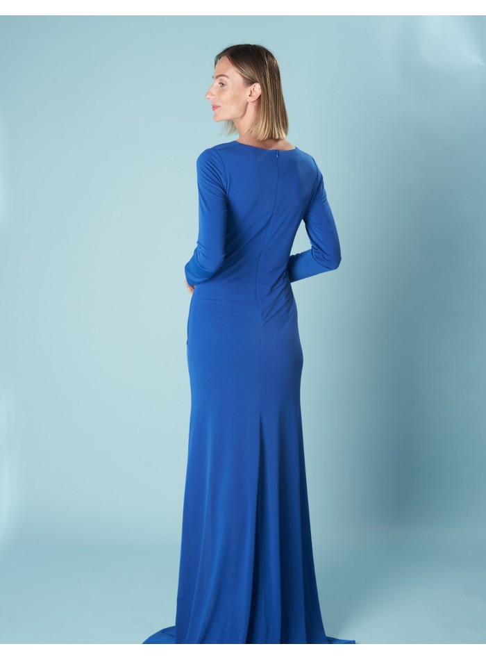 Robe de soirée longue avec manches longues et...