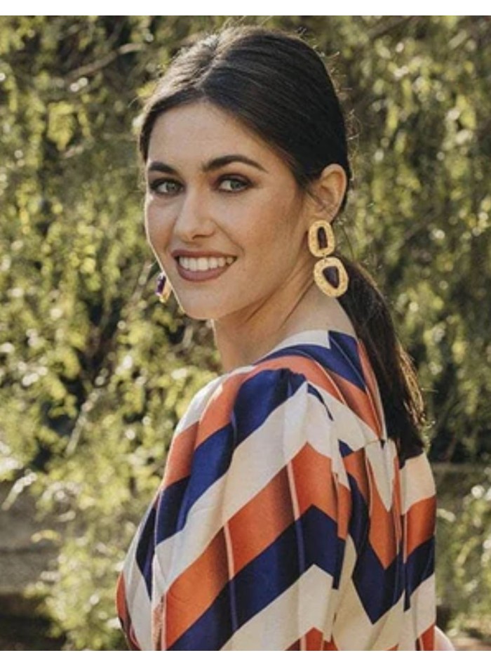 Boucles d'oreilles de fête plaquées or avec...