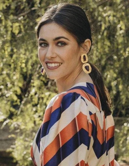 Gold plated party earrings with irregular stones