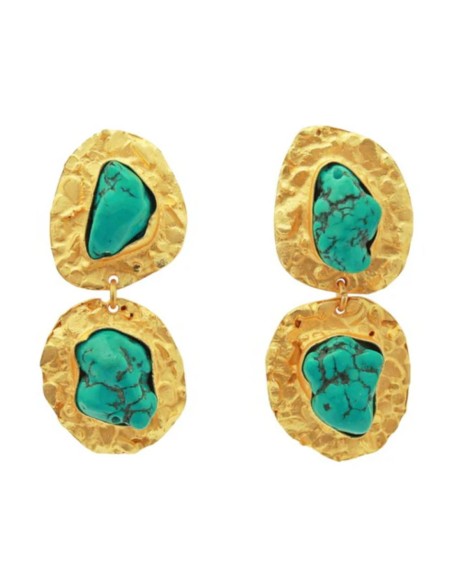 Pendientes de fiesta turquesas para invitadas