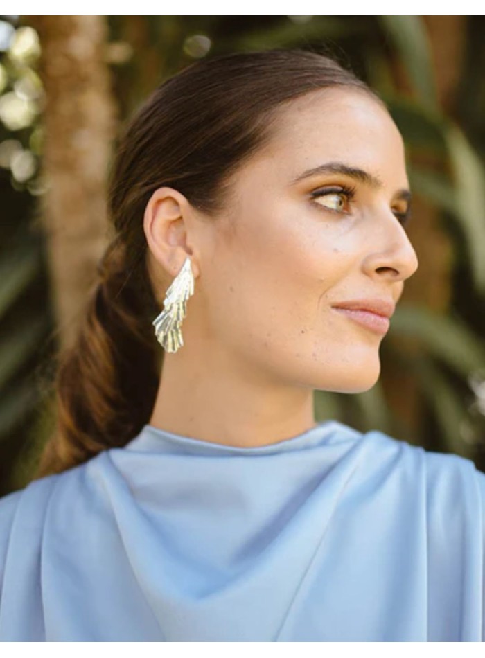 Boucles d'oreilles de fête plaquées argent