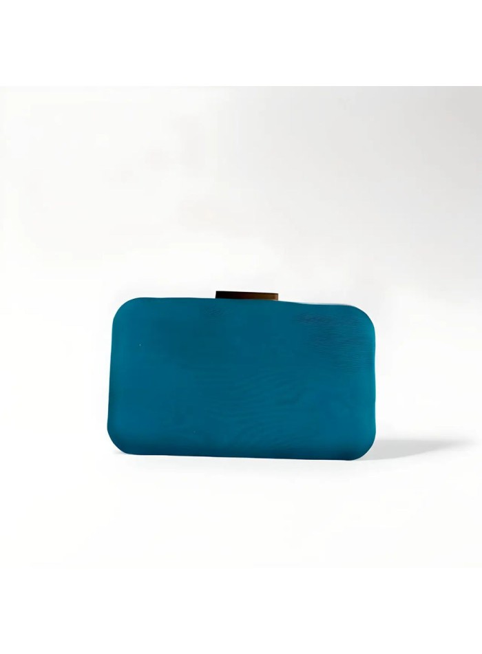 Clutch de mano floral de pedrería amarillo y turquesa para invitadas