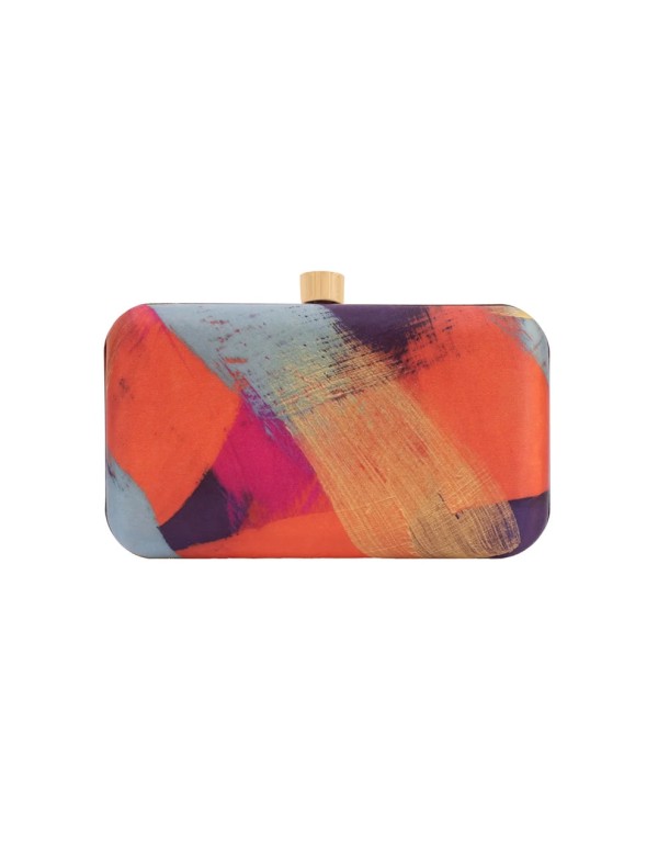 Bolso de mano bordado estampado con pedrería 2