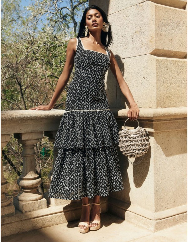 Vestido De Invitada De Boda Manga Larga - Verde Oscuro, Talla 56, Cuello En V