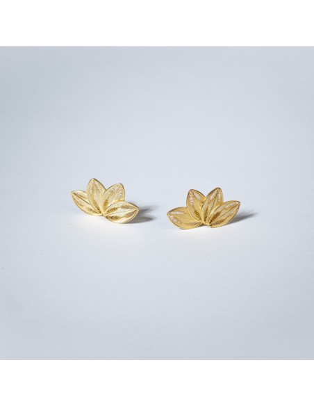 Pendientes de fiesta dorados paipai con filigrana delicada Pendientes de fiesta dorados paipai con filigrana delicada