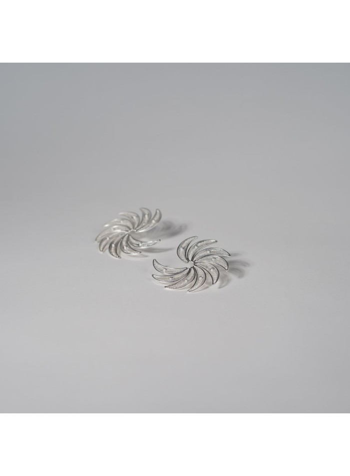 Boucles d'oreilles en demi-spirale avec détails...