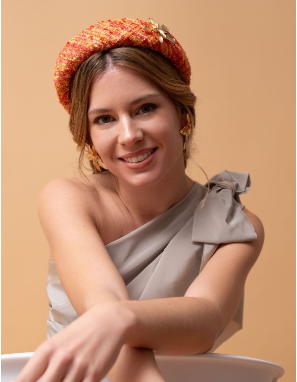 Diadema de invitada en tweed con aplique 2