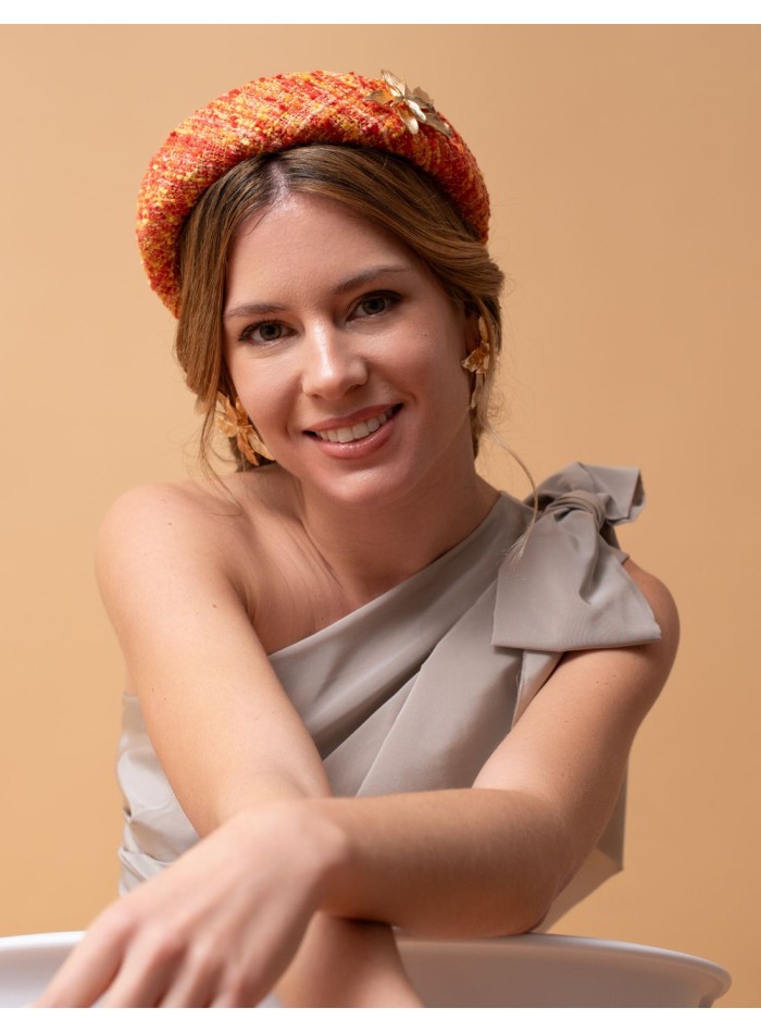 Diadema de invitada en tweed con aplique