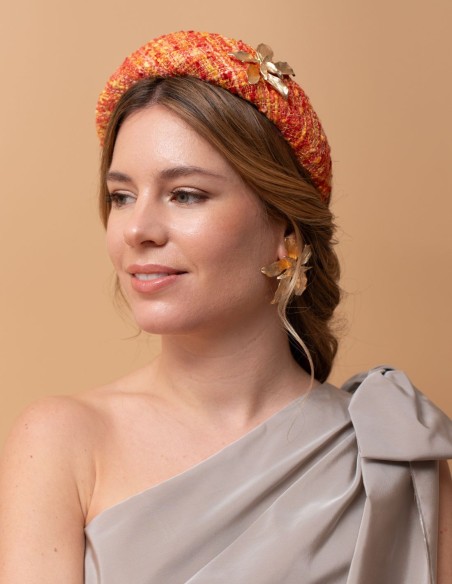 Diadema de invitada en tweed con aplique