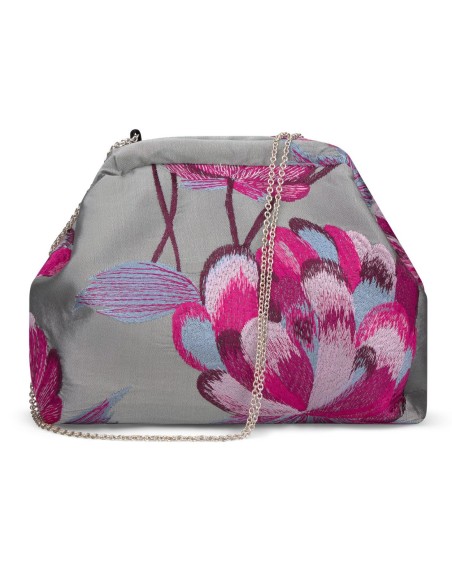 Bolso de invitada en seda salvaje bordada