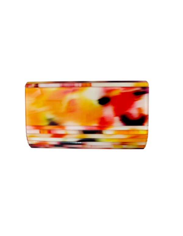 Mother-of-pearl party bag with inner chain and magnetic... 2