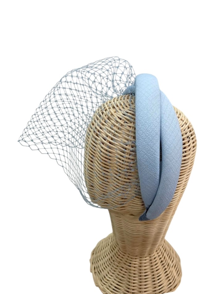 Bandeau d'invité double bleu clair avec voile...