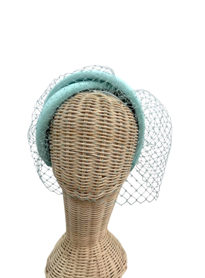 Water green double guest headband with lattice...