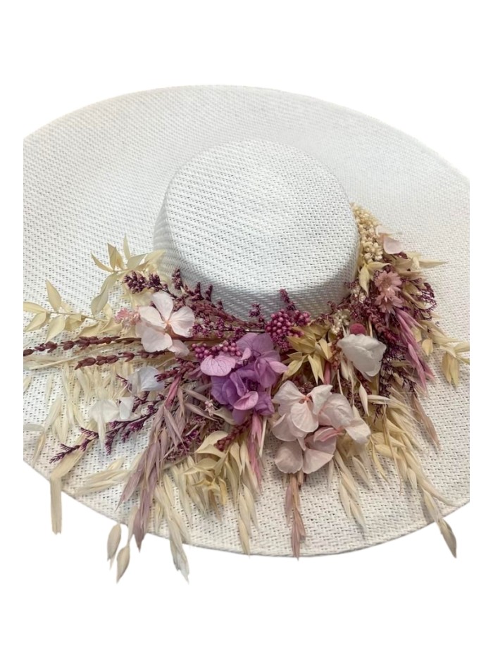 Pamela d'invité écru avec décoration florale