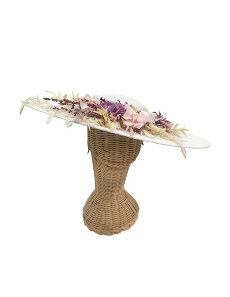 Pamela d'invité écru avec décoration florale