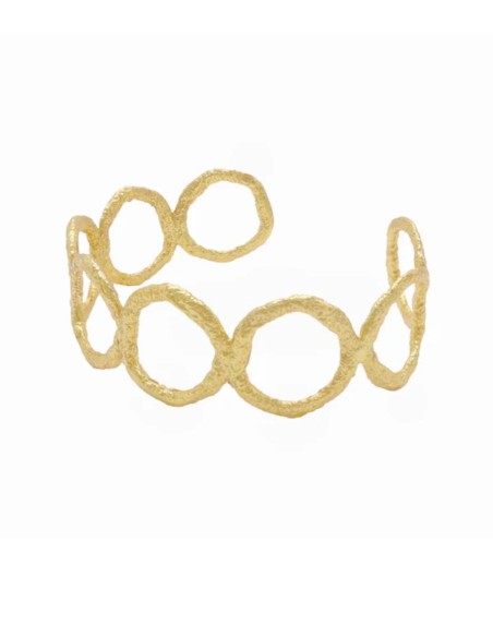 Bracelet plaqué or avec motif de circonférence