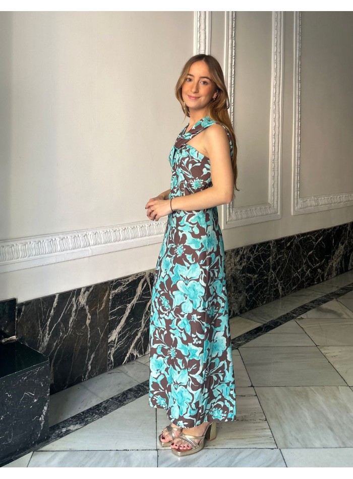 Robe midi à imprimé floral