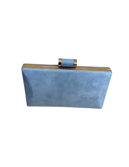 Sac de fête rectangulaire en daim bleu clair