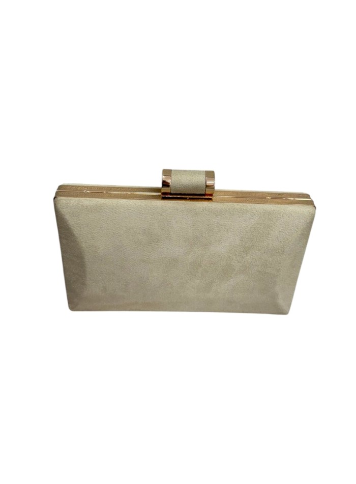 Sac de fête rectangulaire en daim beige