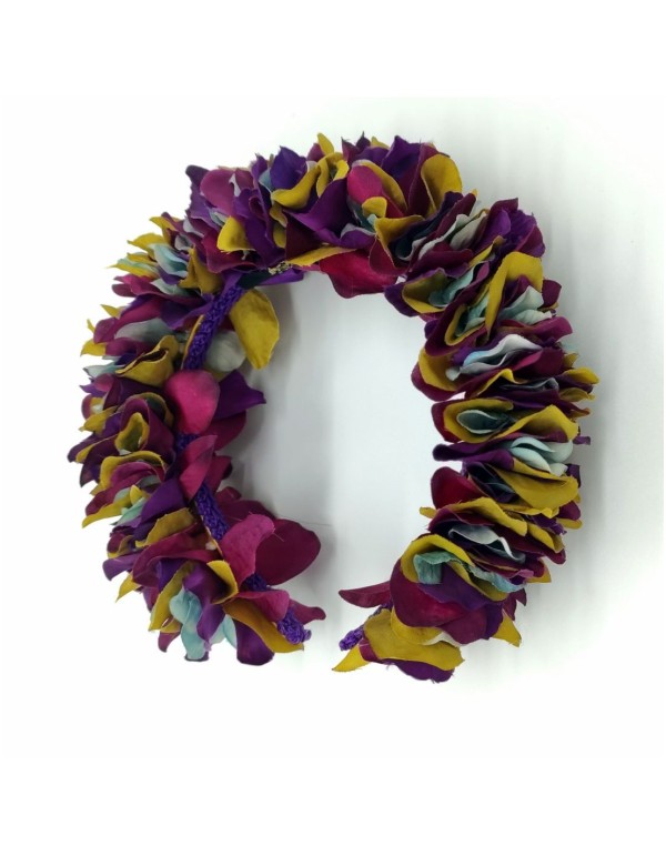 Bandeau avec pétales d'hortensia multicolores 2