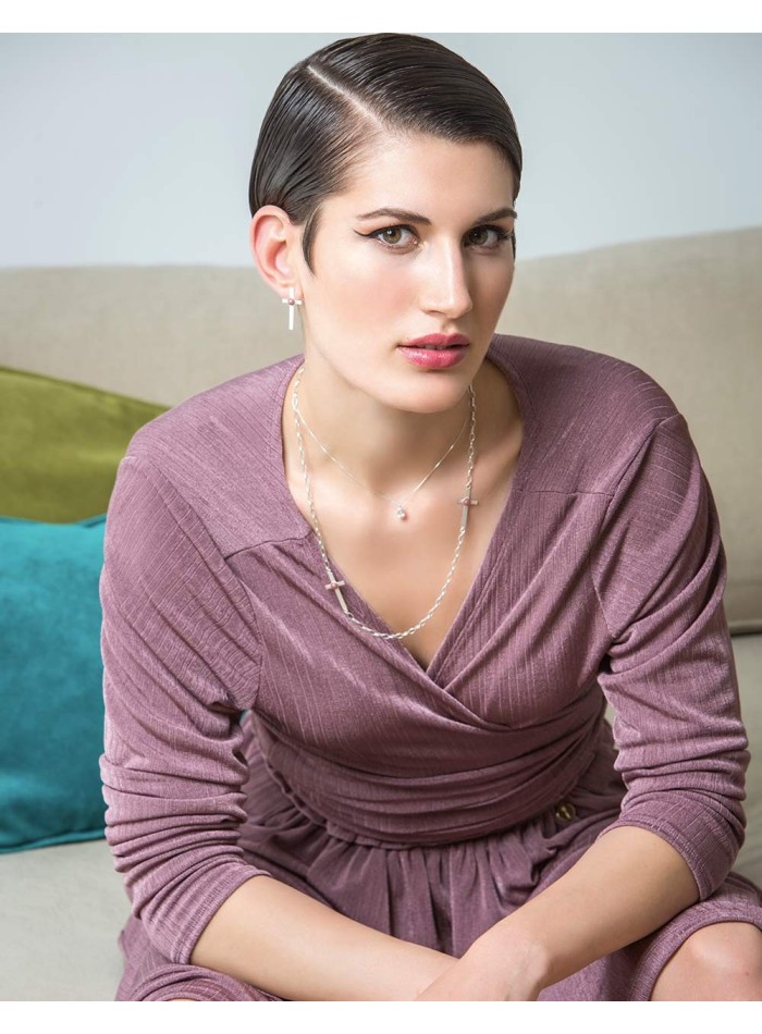 Eme Jewels silver necklace in INVITADISIMA perfect complement for wedding