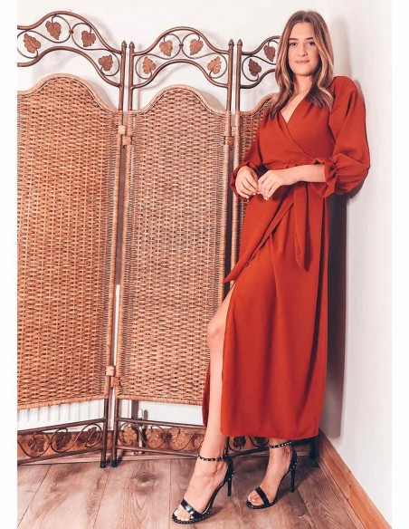 Long red maxi dress by CoCo VeVe at INVITADISIMA Long red maxi dress by CoCo VeVe at INVITADISIMA