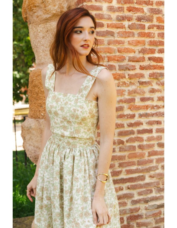 Top à larges bretelles avec imprimé floral