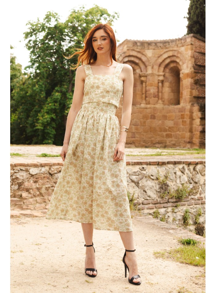 Top à larges bretelles avec imprimé floral