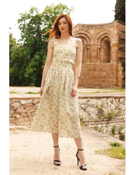 Top à larges bretelles avec imprimé floral