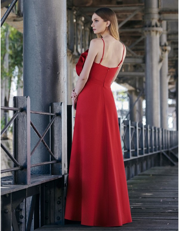 Long dress for guest with maxi flower bodice 2