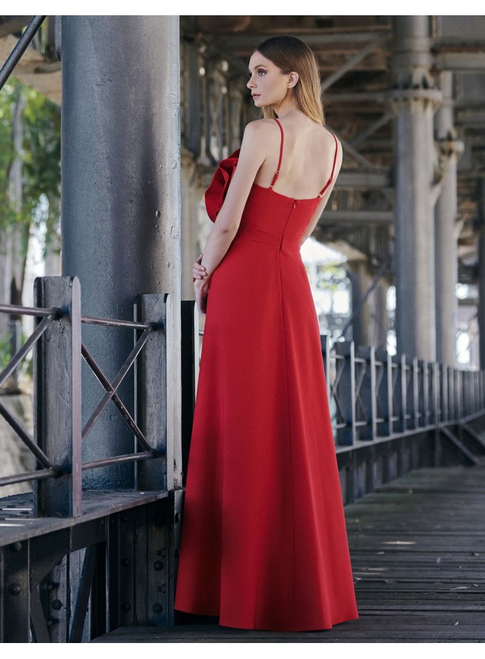 Robe d'invité longue avec corsage à fleurs maxi