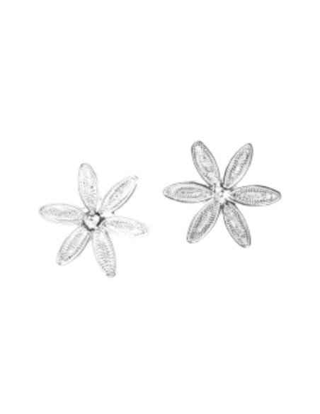 Boucles d'oreilles moyennes en forme de fleur de jasmin