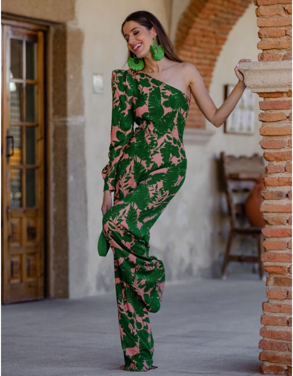 Mono de fiesta estampado de flores para bodas