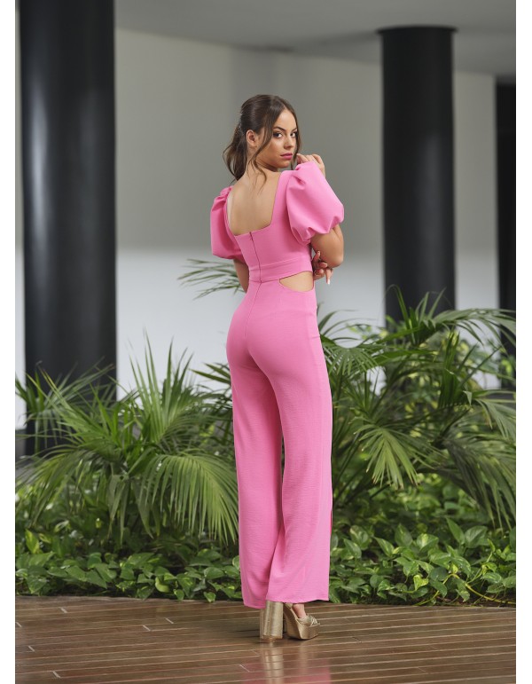 Guest jumpsuit with openings and puffed sleeves 2