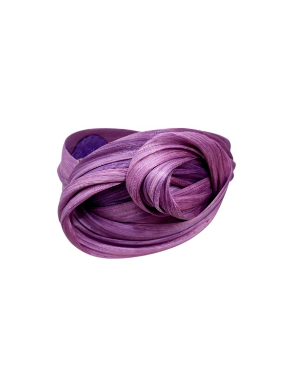 Diadema de fiesta violeta trenzada en seda