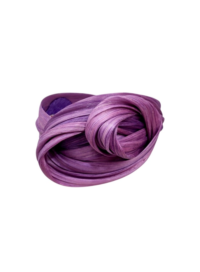 Violet party headband braided in silk