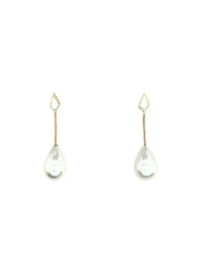 Boucles d'oreilles courtes de mariage avec fil...