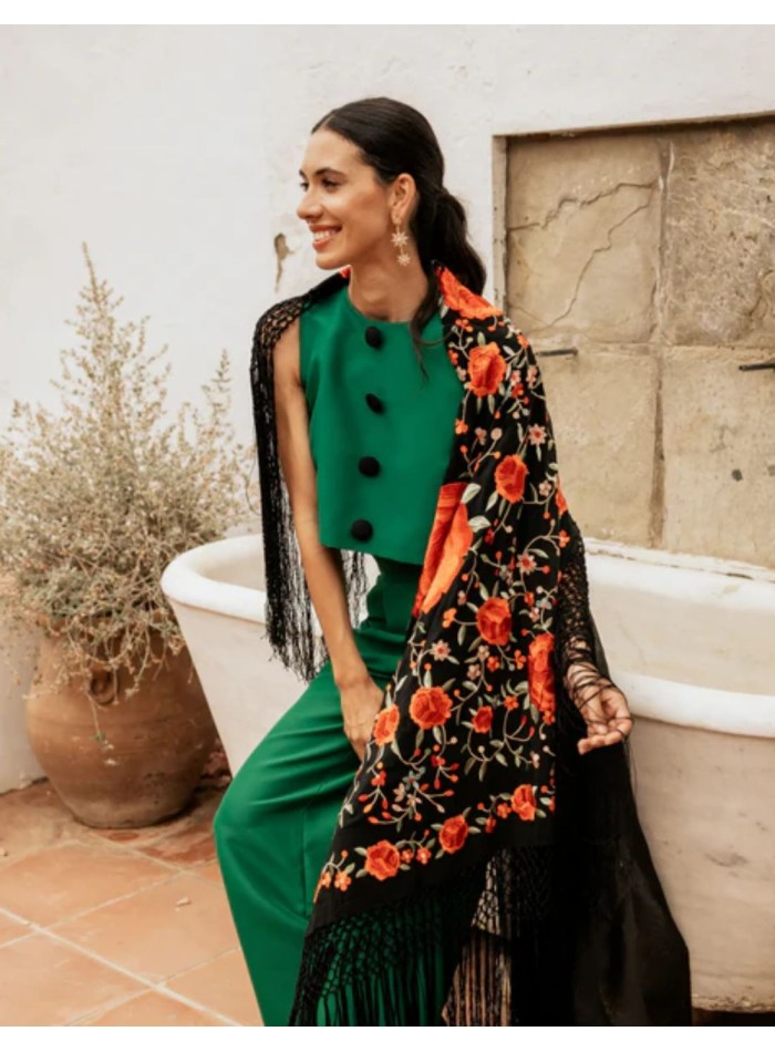 Pendientes largos con estrellas y circonitas