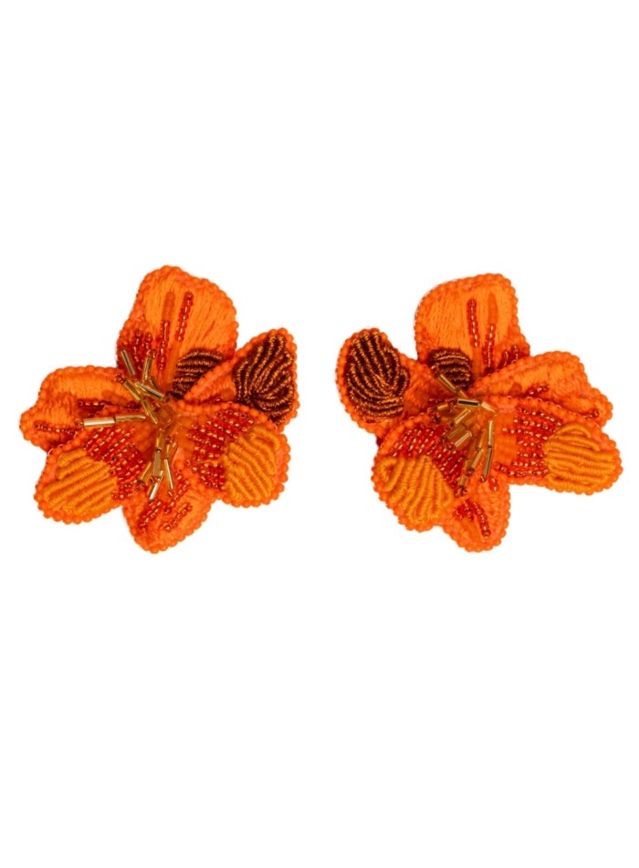 Boucles d'oreilles de fête avec pétales de perles