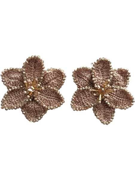 Boucles d'oreilles en crochet avec pierres et acier inoxydable
