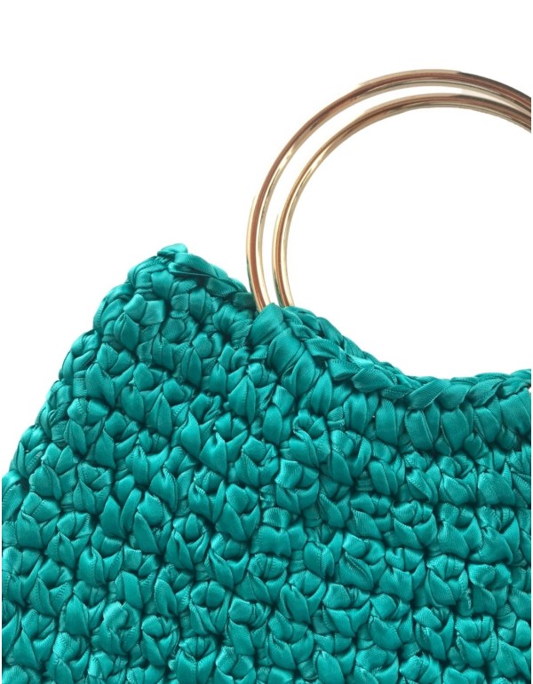 Portefeuille en crochet avec rubans de satin et poignées... 2