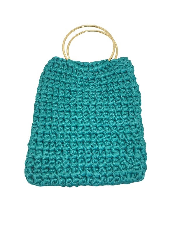 Portefeuille en crochet avec rubans de satin et poignées...