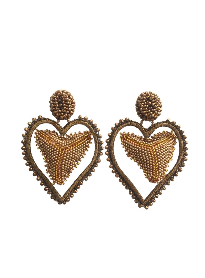 Handmade earrings with pearls and crochet earrings