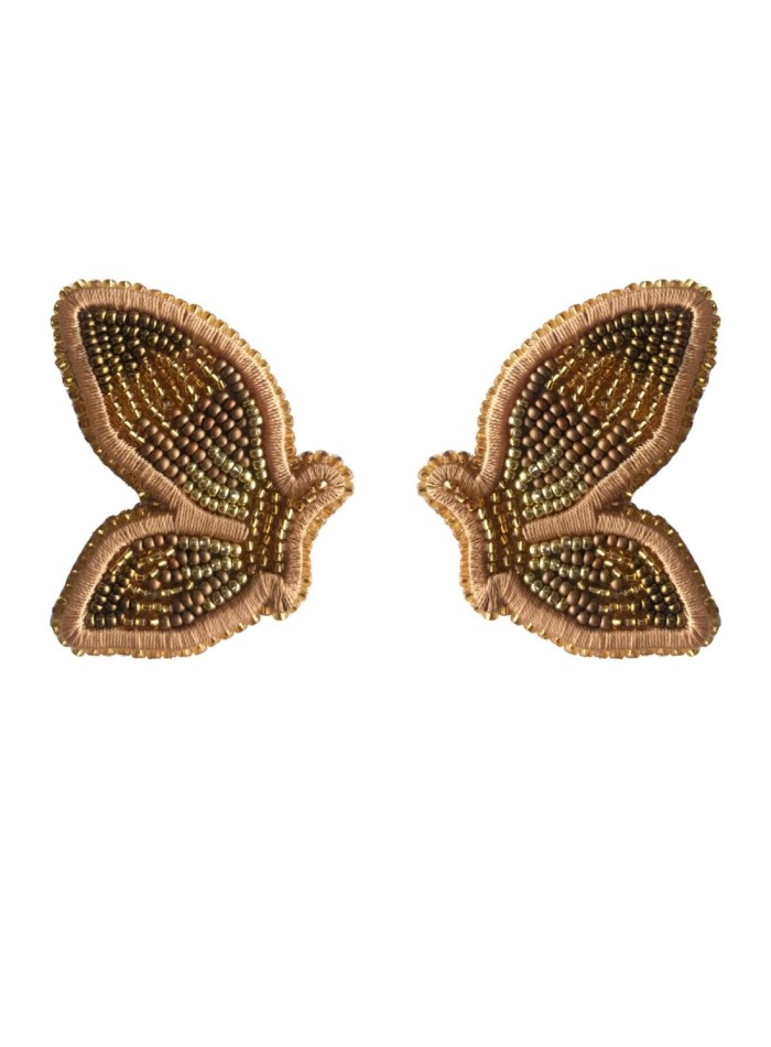 Boucles d'oreilles maxi party dorées en forme de papillon